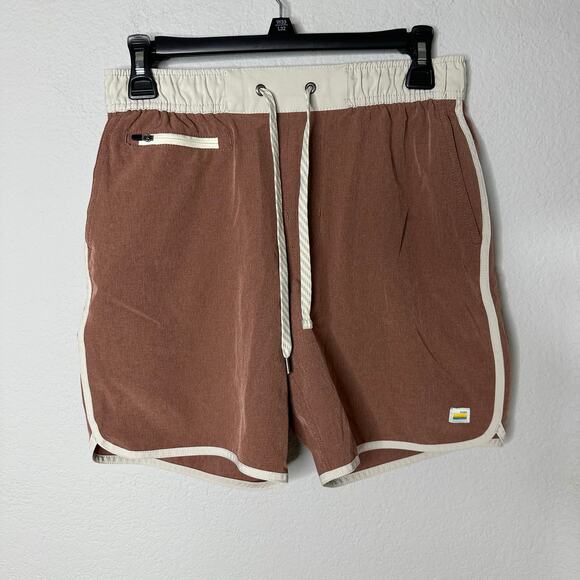 NEW VUORI Banks Hybrid Shorts Terracotta Linen Texture - Picture 1 of 4